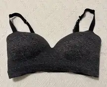 Soma Grey Lined Embliss Luxe Wireless Lace J Hook Bra 34DD