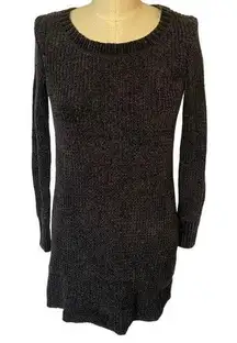 American Eagle Outfitters Dark Grey Chenille Sweater Dress Long Sleeve XS