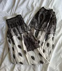 Black and White Hippie Yoga Pants