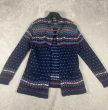 Vintage JcP Hunt Club 100% Acrylic Cardigan Shawl Sweater medium Fair Isle