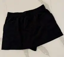 Zara Cargo Mini Skort Skirt Womens Small Black Drawstring Waist Utility Outdoors