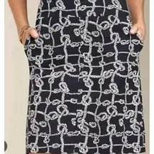 Talbots Nautical Rope Knot Skirt Petite Size 10