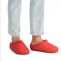 Coach Red Quilted Nylon Slip-on Slippers(Size 9B)