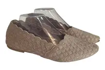 Skechers Cleo Honeycomb Ballet Flats Women's Size‎ 10 Tan Textured Pointed Toe