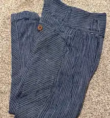 Free People Blue Striped Track Pants XS