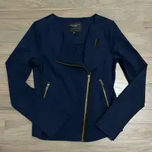 Sanctuary asymmetrical blue moto jacket. Excellent condition! XS