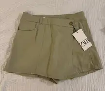 Light Green Denim Skort