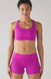 Lululemon Energy Bra Pink Fuchsia Color Size 8