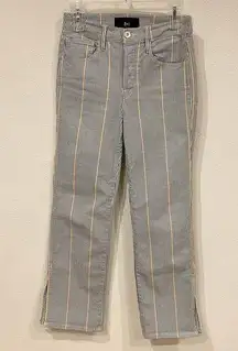 Striped Stretch High Rise Austin Crop Jeans Size 26 EUC