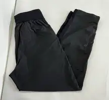 Lululemon Dance Studio Crop Pants Size 4 Black Dark Gray Stripes Strength Leg