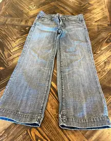 7 For All Mankind Cropped Jeans Women 27 Preppy Academia Twee Coquette Grunge