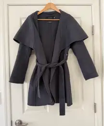 Tahari Blue Wool Coat XS