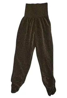 Derek Heart 3X Bandeau Gold Metallic Jumpsuit 70s Disco Style Women Tapered Leg