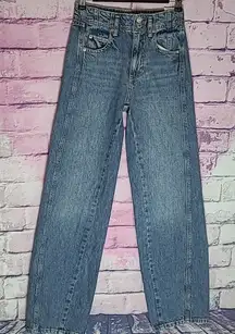 WE THE FREE FREE PEOPLE ASTER HIGH RISE STRAIGHT LEG JEANS 24 NWOT