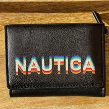Nautica | Unisex Black & Rainbow Pride Tri-Fold Wallet
