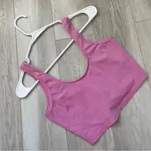 Free People Crop Tank Top cotton scoop neck womens Pink (small) casual summer