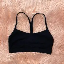 Lululemon Black Flow Y Sports Bra Size 6