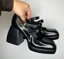 Nodaleto Bulla Babies Platform Mary Janes Square Toe Block Heel Size 40 Pumps