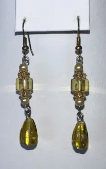 Champagne‎ Bead Dangle Earrings