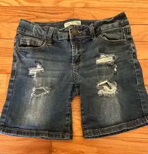 Guess Denim Ripped Shorts 