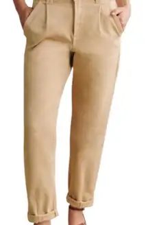 Sezane Pan talon Manu Jeans Cuffed Pants tan preppy normcore clean girl scandi