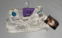 NWT Bali Floral Lace Wireless Bra White