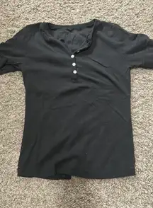 Brandy Melville Black Baby Tee