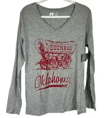 New Russell OU Oklahoma University Sooner Long Sleeve T Shirt Large