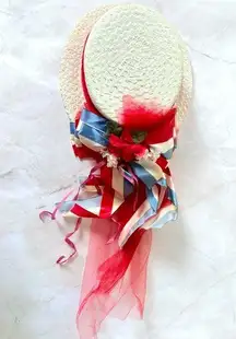 Vintage 4th of July Election Foam Ribbon Hat J Hats Scranton Made in USA