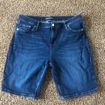 Calvin Klein Jean Shorts Size 16 Dark Denim Bermuda Longer Length