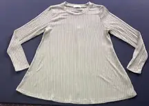 Ribbed Blouse With Back Cutout Small