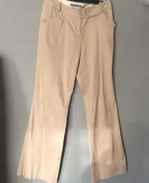 Vintage Size 6 tall boot cut tan pants for women