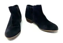 Diba size 8 M black leather ankle booties‎ shoes side zip rubber sole