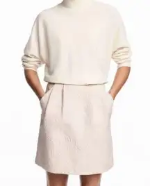 H & M Textured-weave Skirt off white size 6