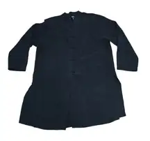 Eileen Fisher Mandarin Designer Style Black Jacket Womes Large
