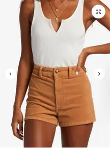 Women's Billabong High-Waisted Corduroy Shorts in Brown, Size 27 BoHo Surf Festi