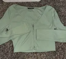 Shein Top Long Sleeve Green