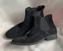 BORN Suede Chelsea Black Ankle Boots 9.5 Boho Western Heritage Capsule Cowgirl