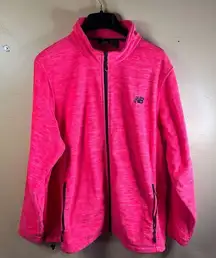 New Balance Womens Pink Fleece Jacket Size 2X Outdoor Active Jacket‎