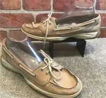 Sperry Top Sider Womens tan boat shoes size 11