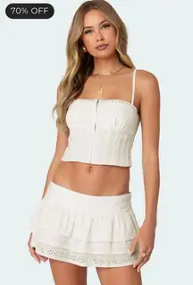 Fluer Linen Look Tank Top