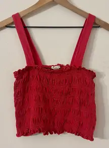 American Eagle Outfitters Cropped Red Tank size small NWOT