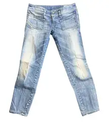 Diesel Hushy slim ankle length jeans y2k style stretch medium wash low rise‎ 28