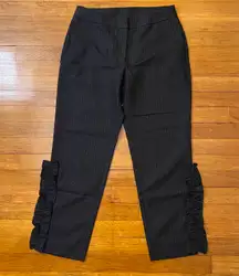 Blue Sparkle Pants With Ruffles