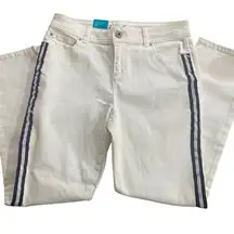 NWT Inc Denim skinny leg regular fit ankle size 10 white jeans