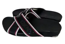 DKNY Black Slides with Red and White Accents. Size 7.5 M 