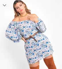 Rebdolls NWT Women’s Keep‘Em Close Floral Puff Sleeve A-Line Mini Dress. Size 1x