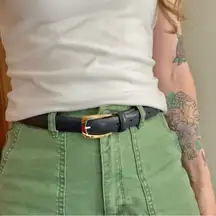 Villager  Navy Blue Gold Belt Simple Neutral Classic Accessory