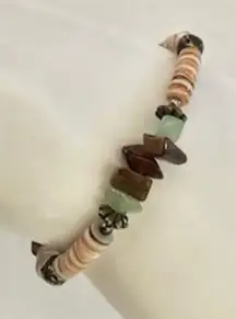 Shell natural stone beaded bracelet