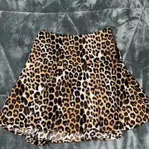 High rise leopard skirt